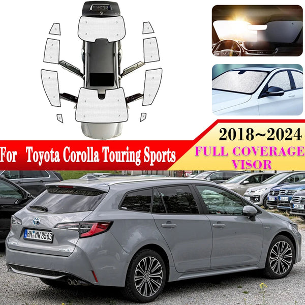 Car Sun Visor For Toyota Corolla Touring Sports E210 2018~2024 Windshield Surround Sunshades Side Window Visor Cover Accessories